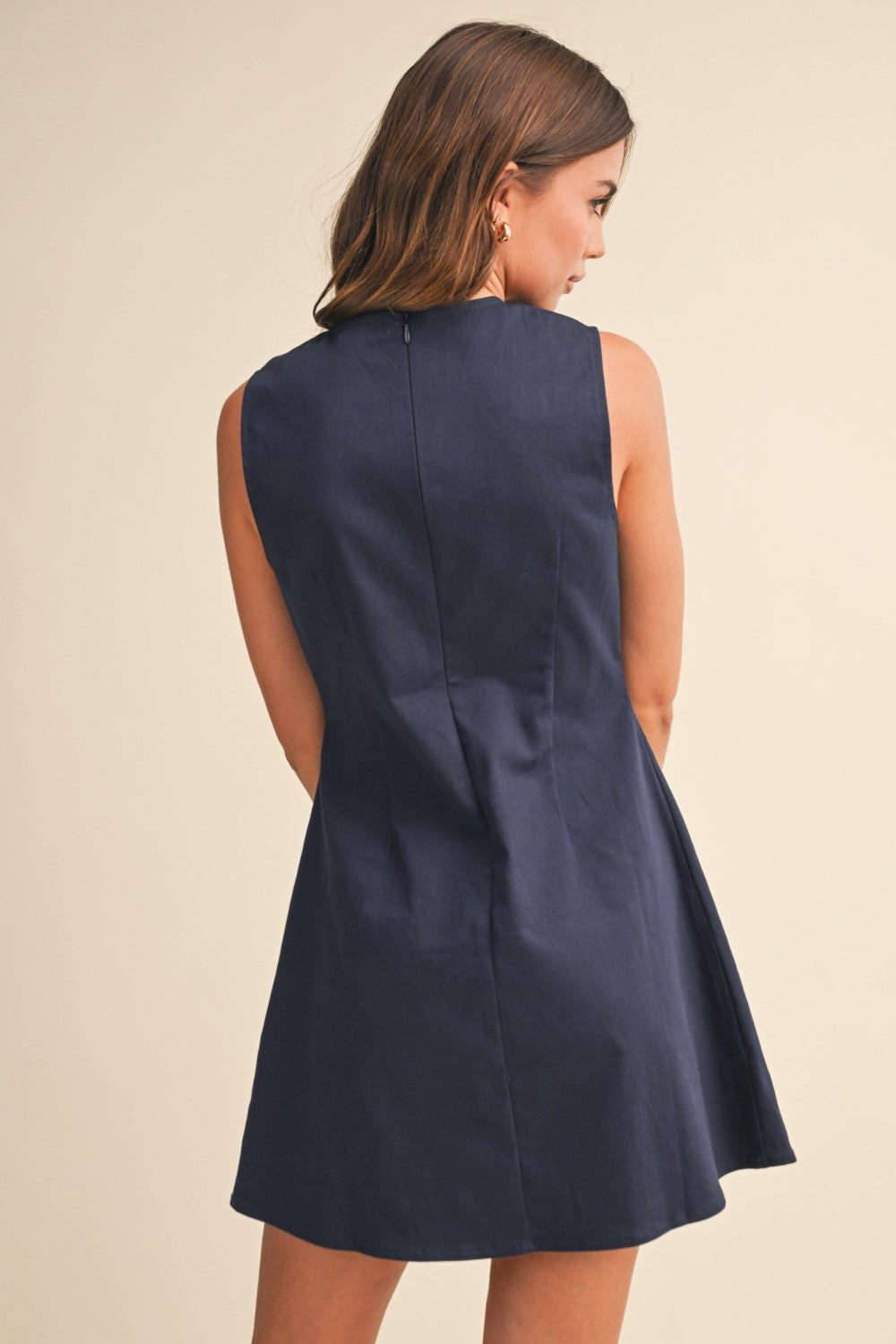 Ribbon Twill Mini Dress