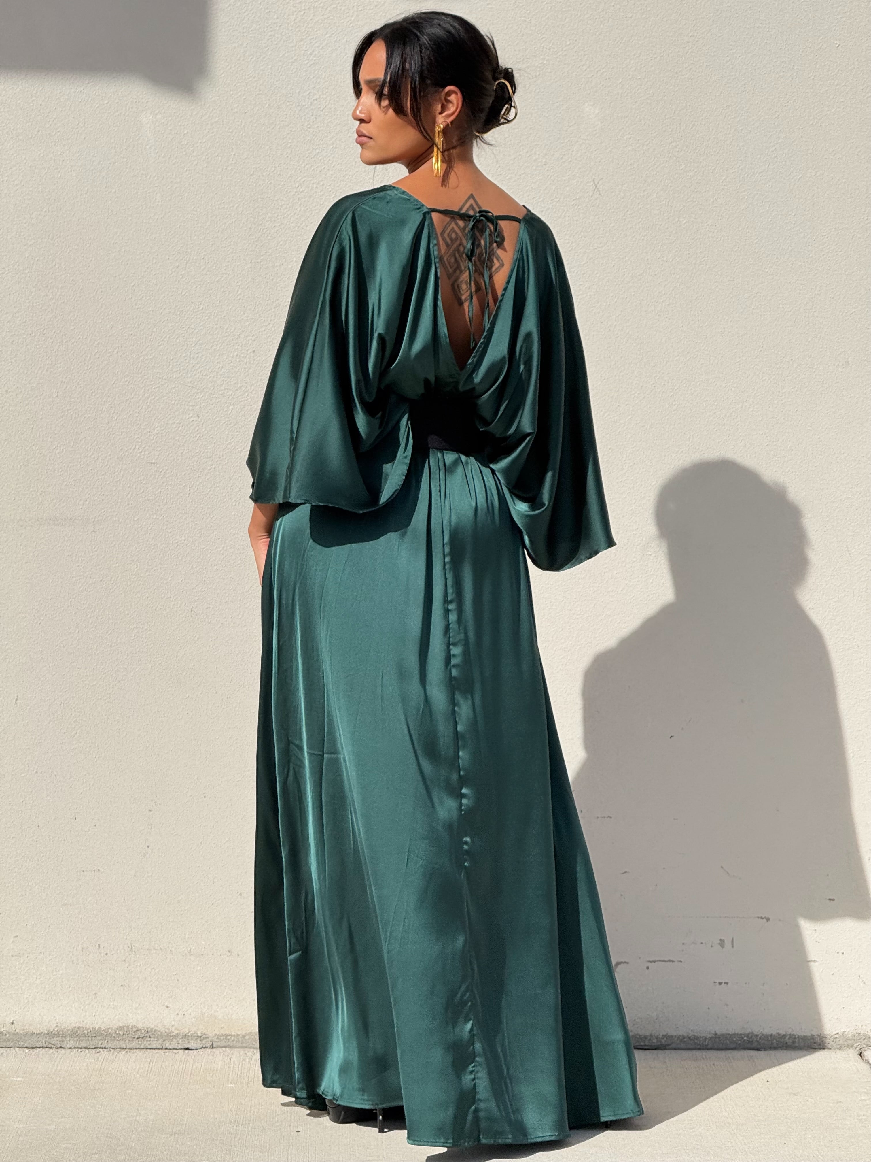 Emerald Kimono Style Dress