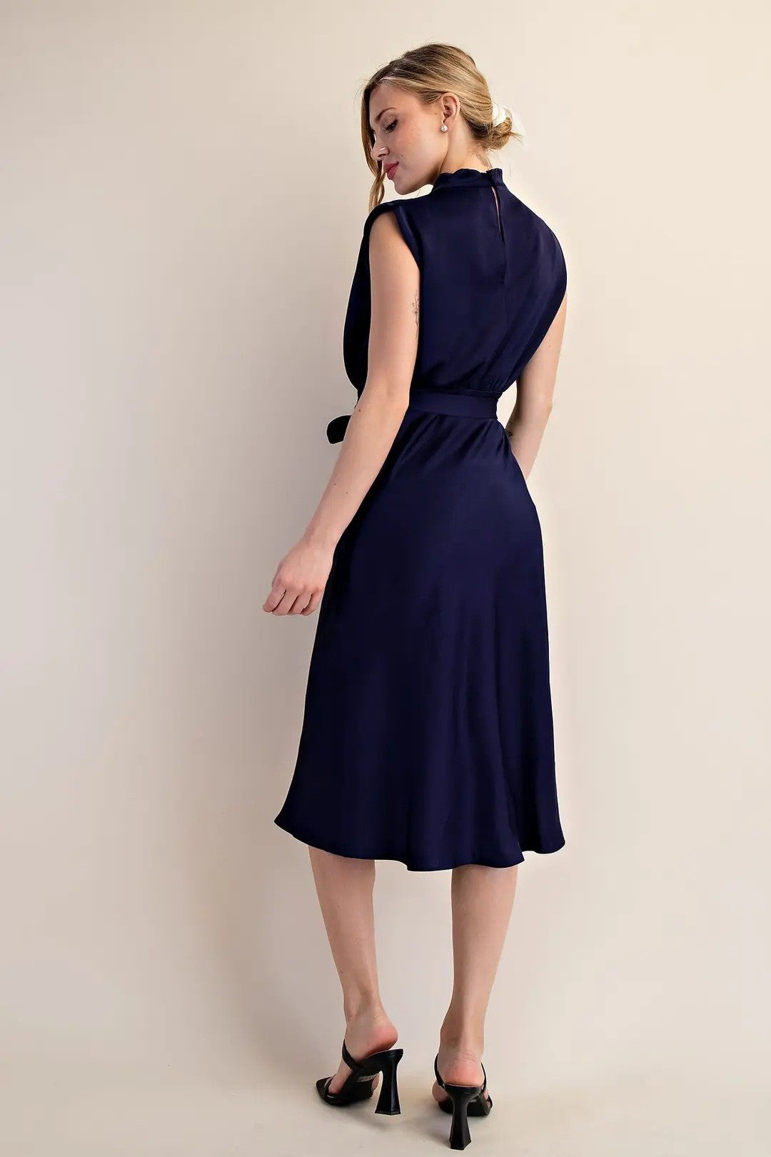 New Cowl Neck Midi Dress