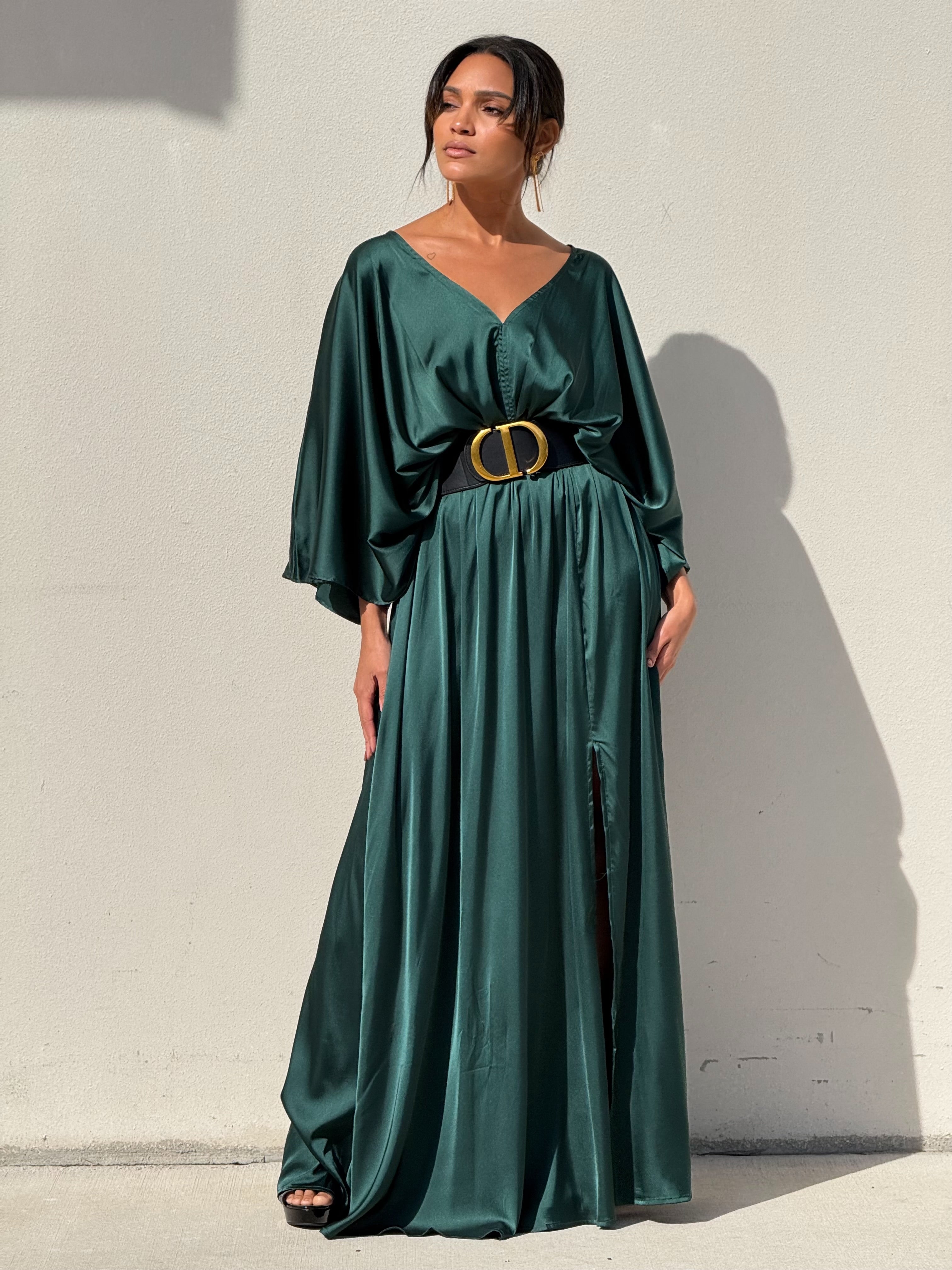 Emerald Kimono Style Dress