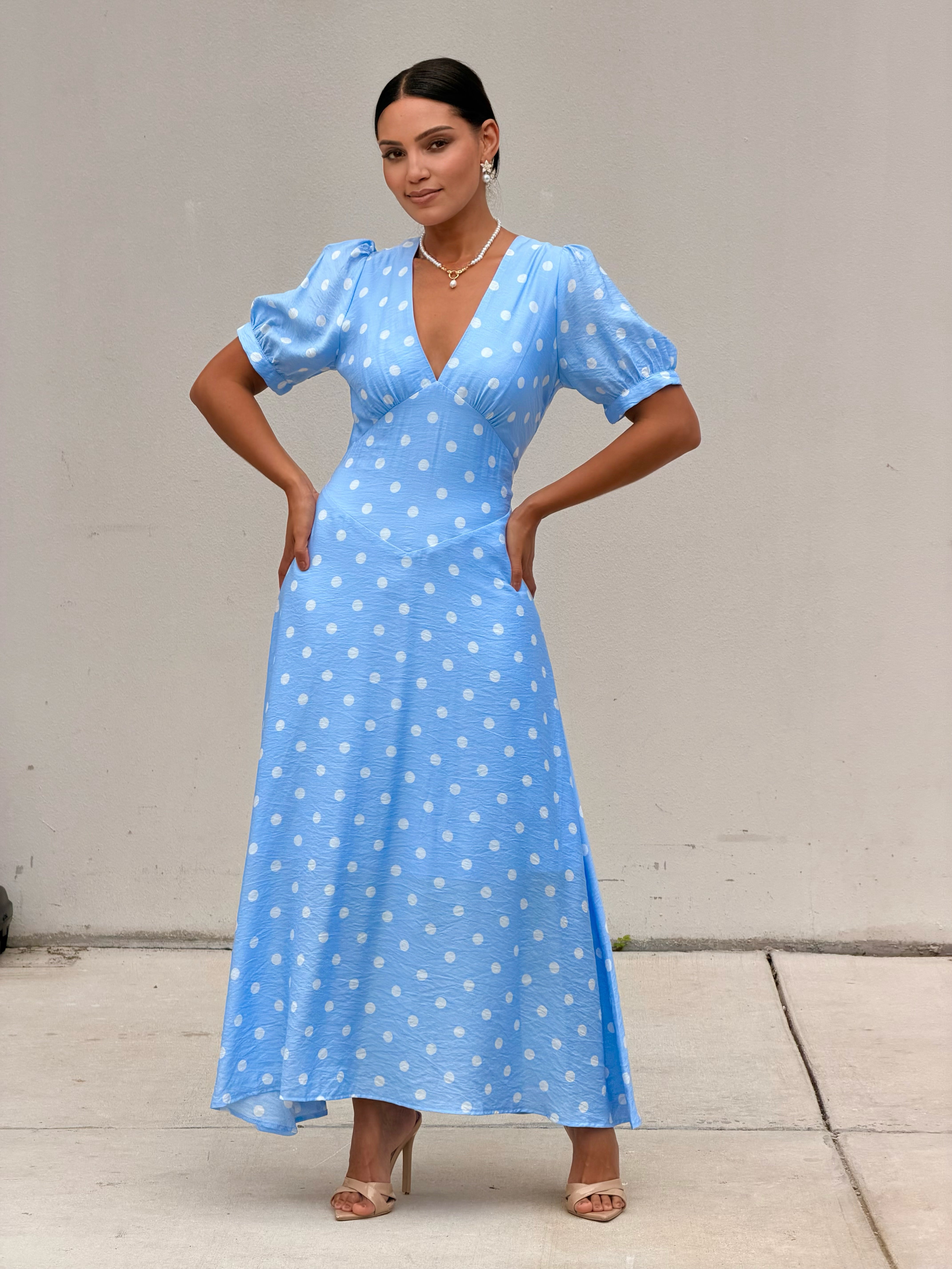 Ocean Polka Dress