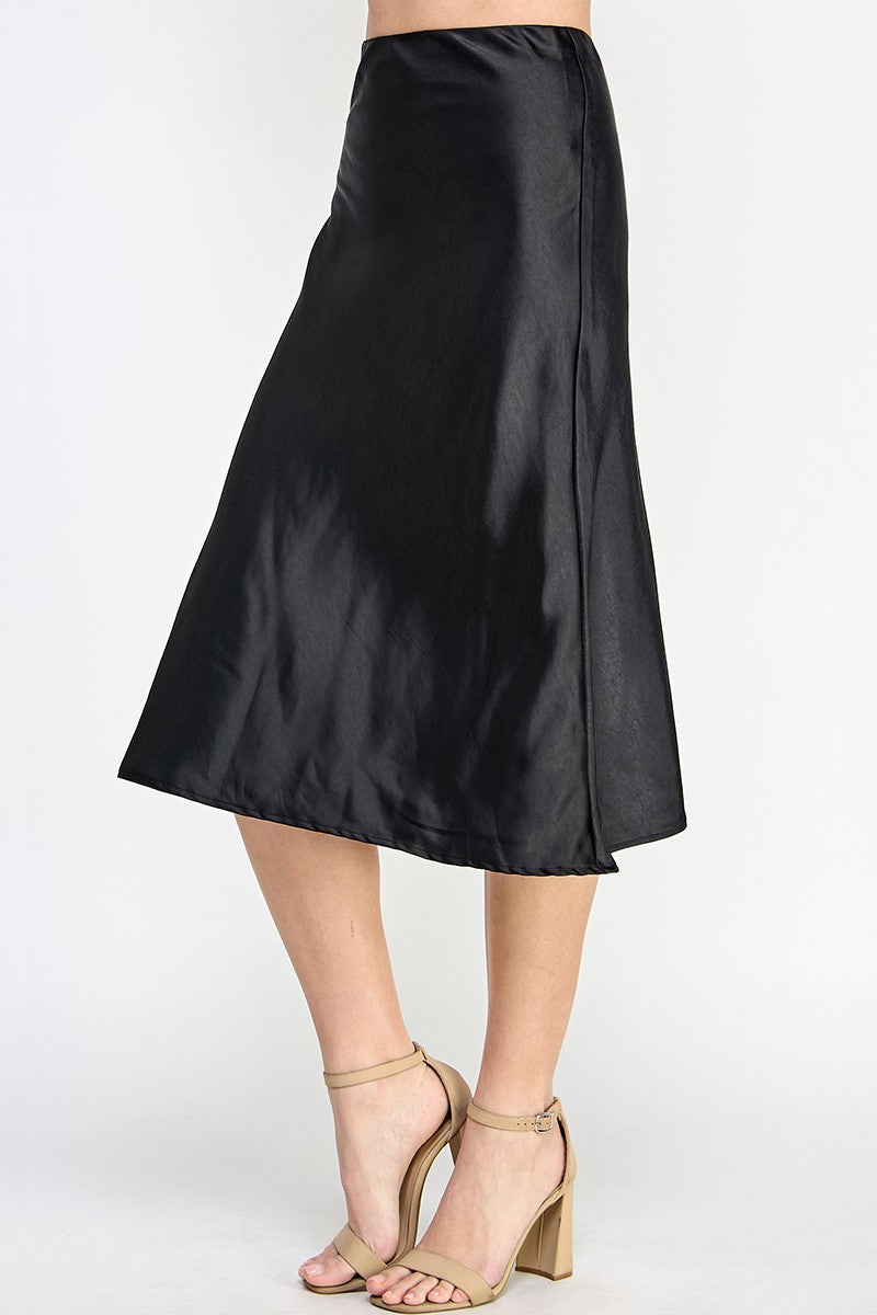 Satin Midi Skirt