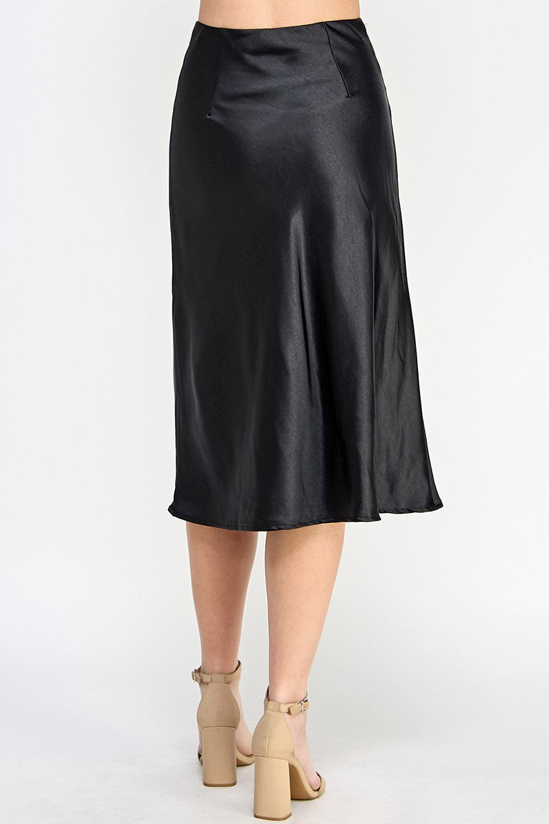 Satin Midi Skirt