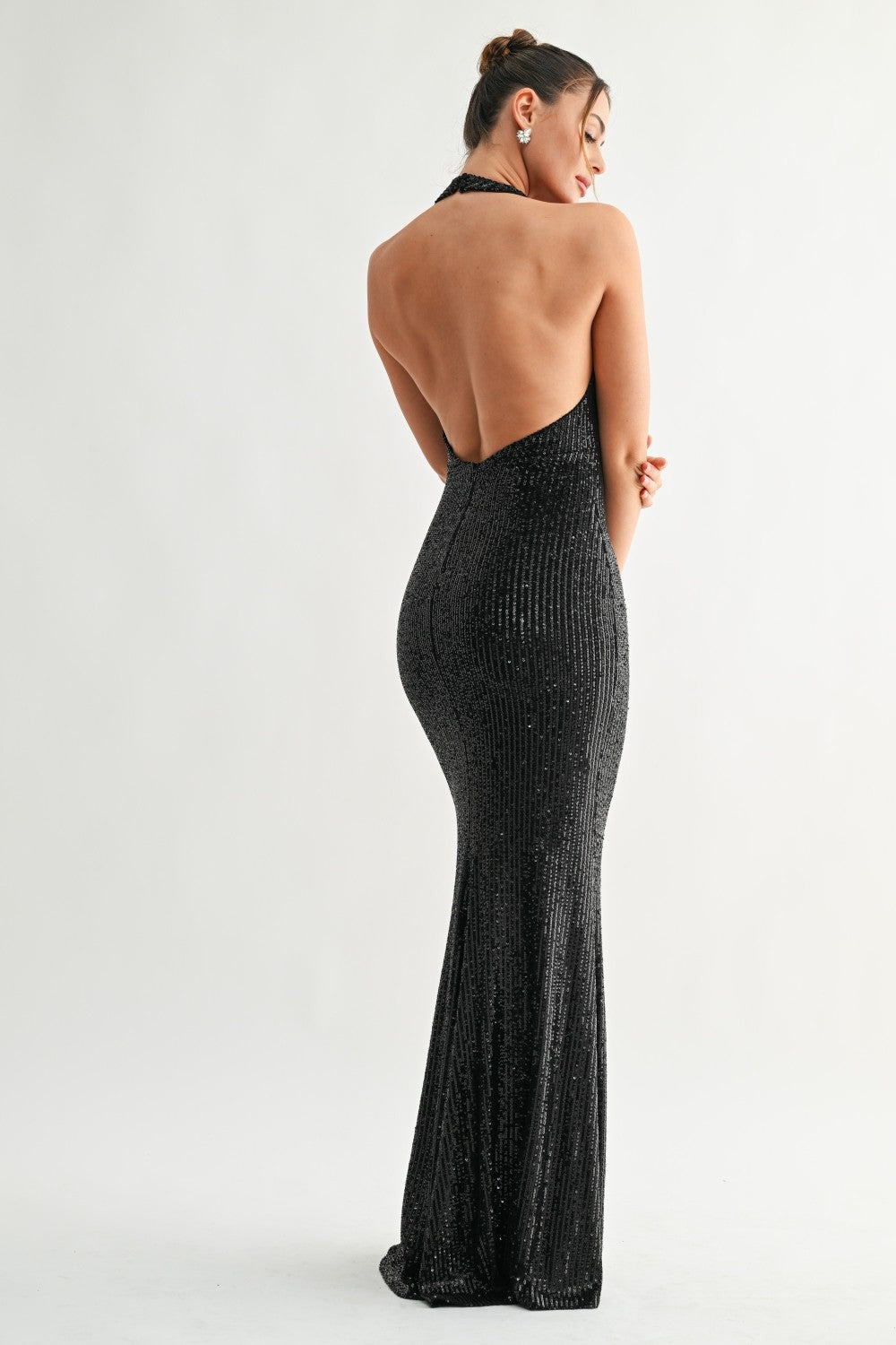 Midnight Allure Sequin Maxi Dress