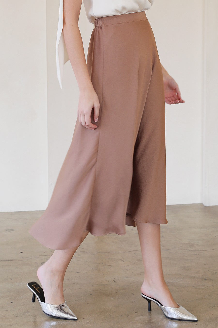 Satin Long Skirt