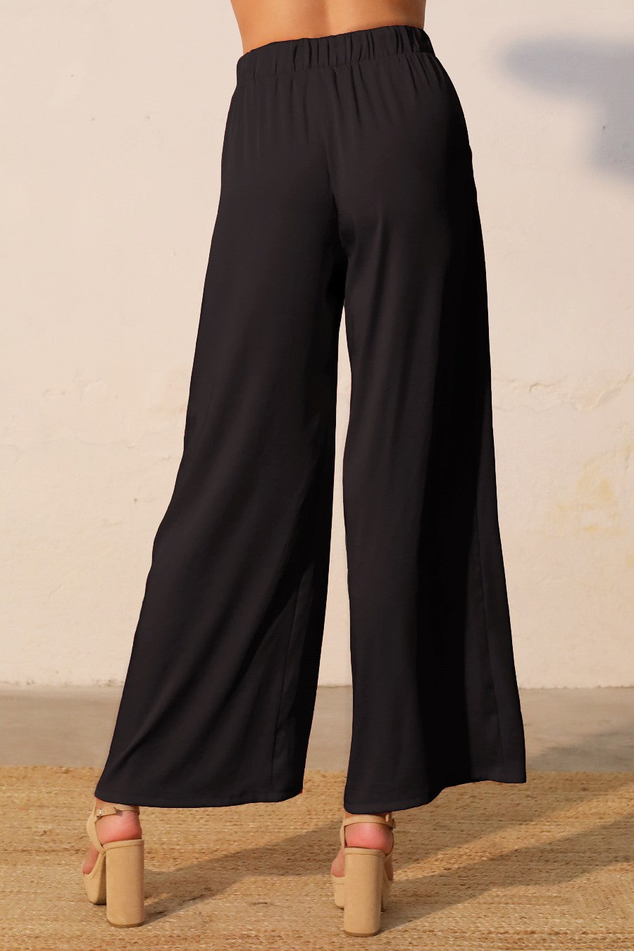 Washed Poly Silk Pocket Pants