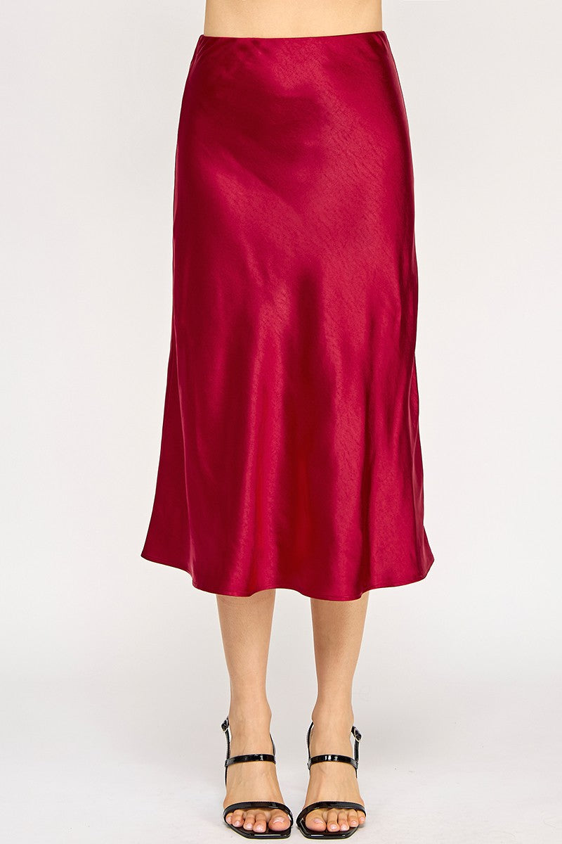 Satin Long Skirt