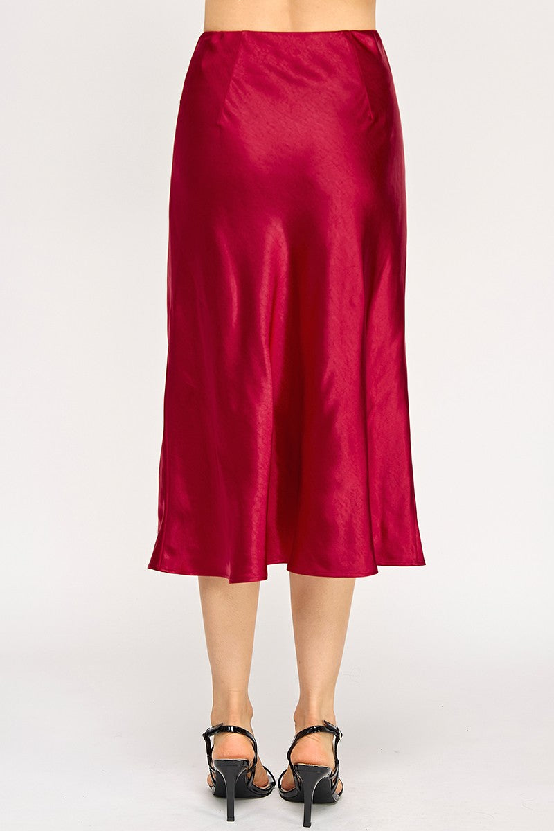 Satin Long Skirt