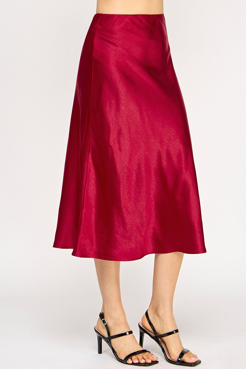 Satin Long Skirt