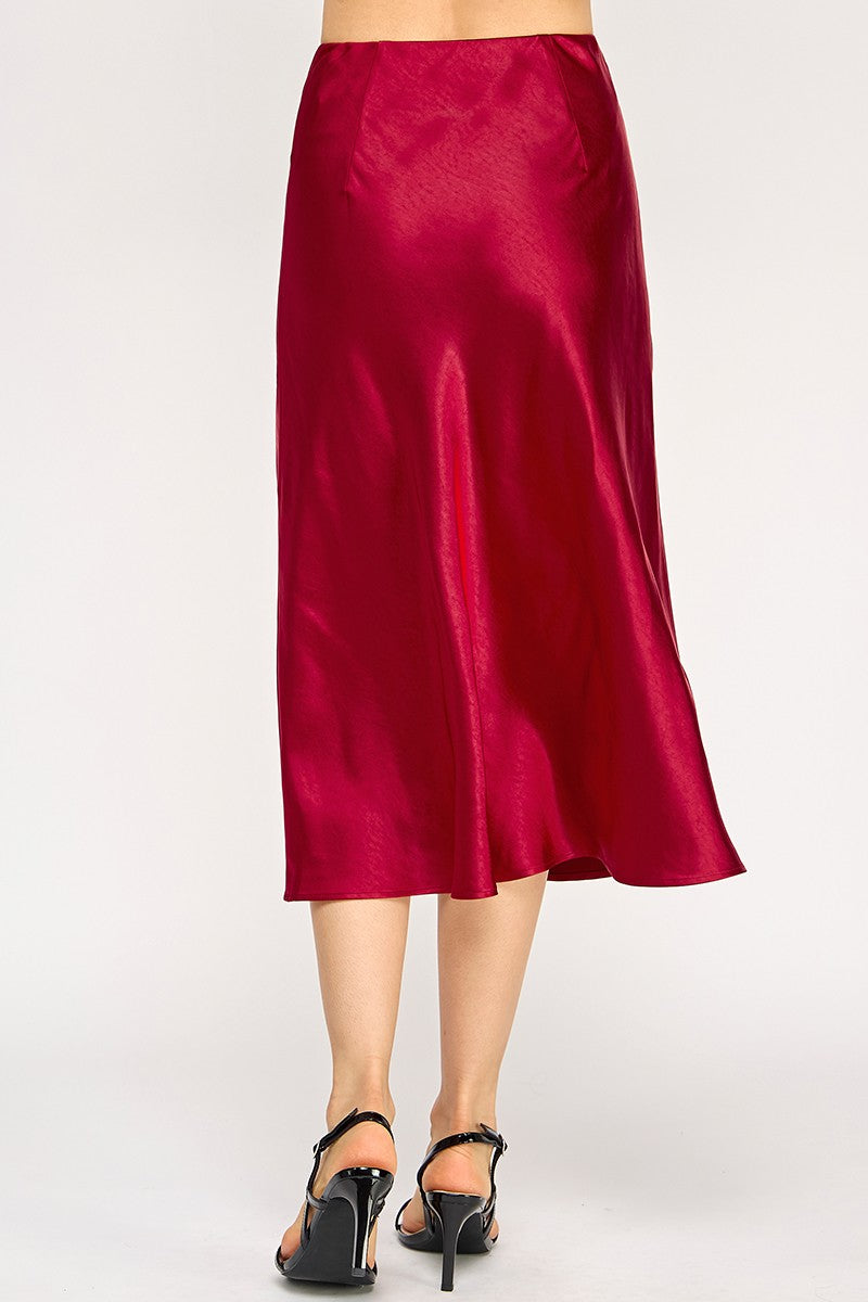 Satin Long Skirt