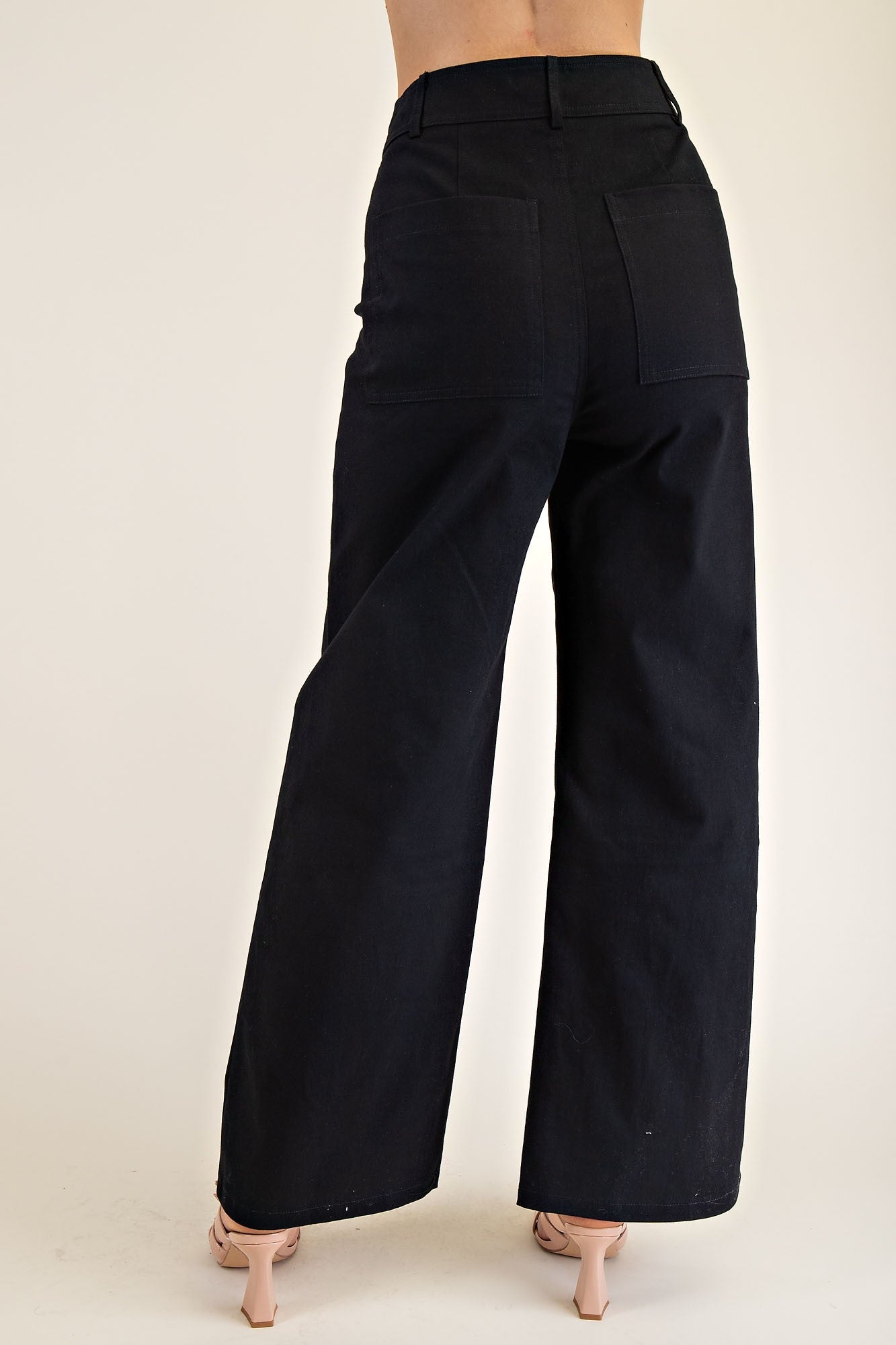 High-waist Straight Pants