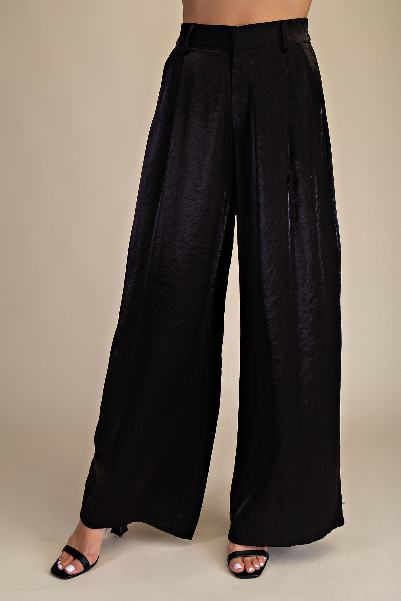 High Waist Tailored Wide Pants