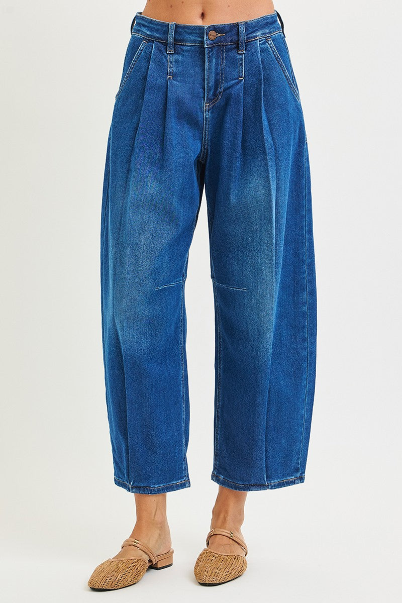 Slouchy Crop Wide Volume Leg Jeans