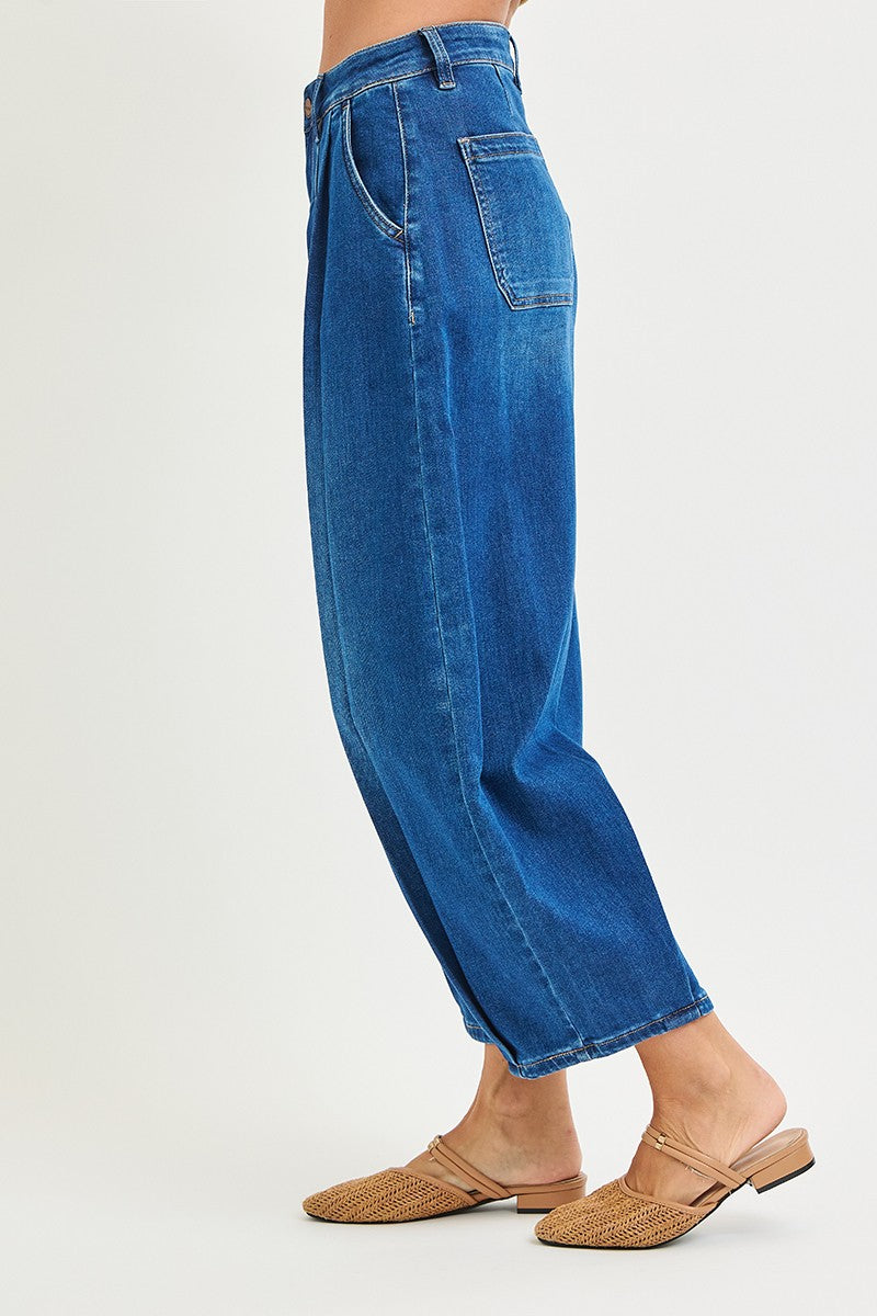 Slouchy Crop Wide Volume Leg Jeans