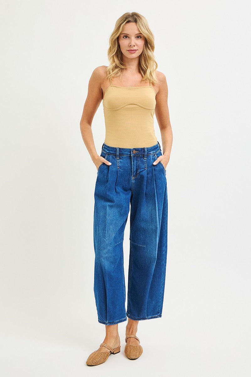 Slouchy Crop Wide Volume Leg Jeans