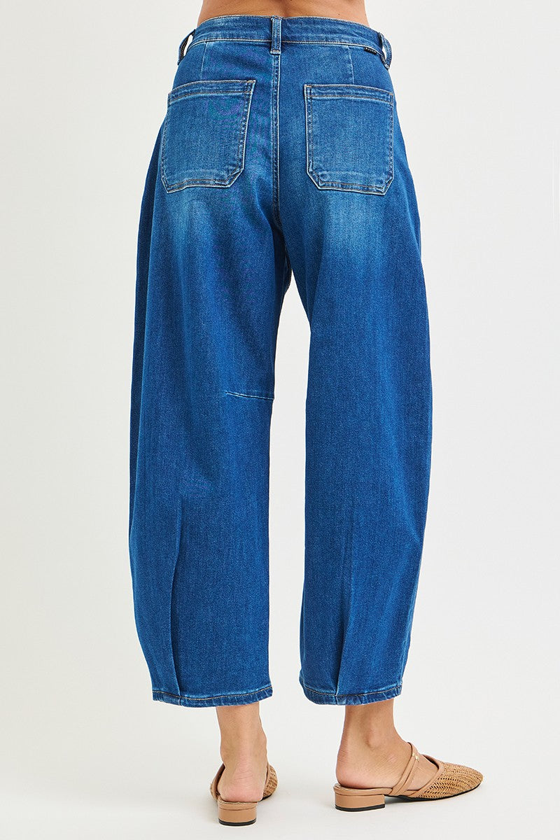 Slouchy Crop Wide Volume Leg Jeans