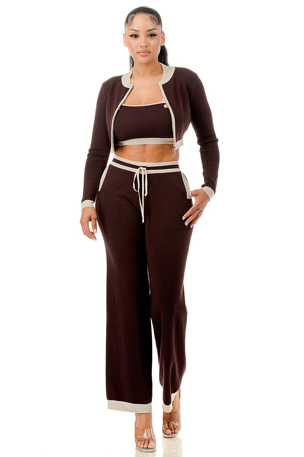 Three Piece Sweater Knit Set