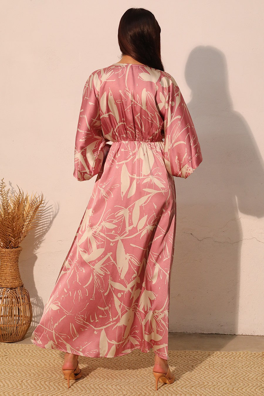 Dreaming Lily Satin Kimono Maxi Dress