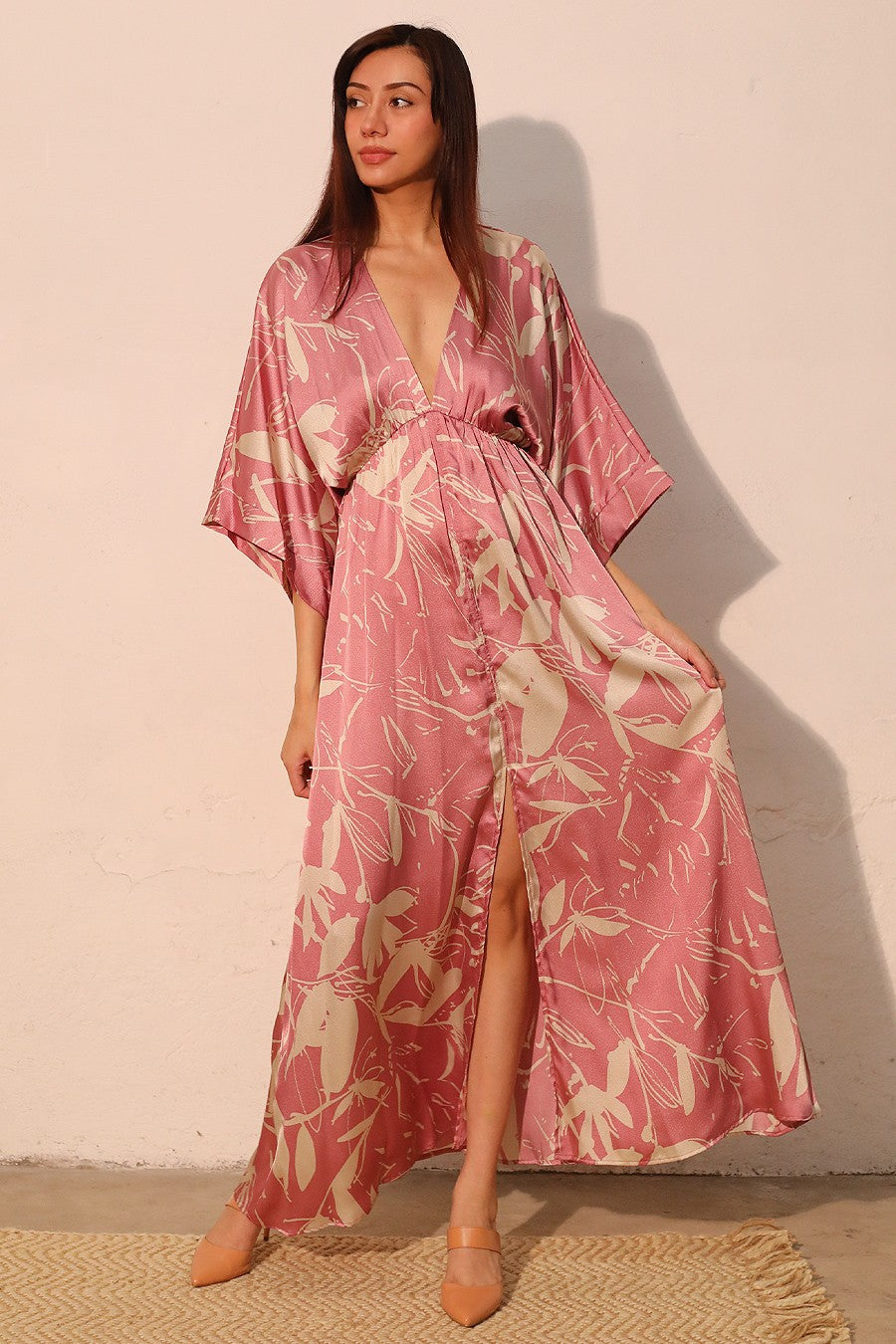Dreaming Lily Satin Kimono Maxi Dress