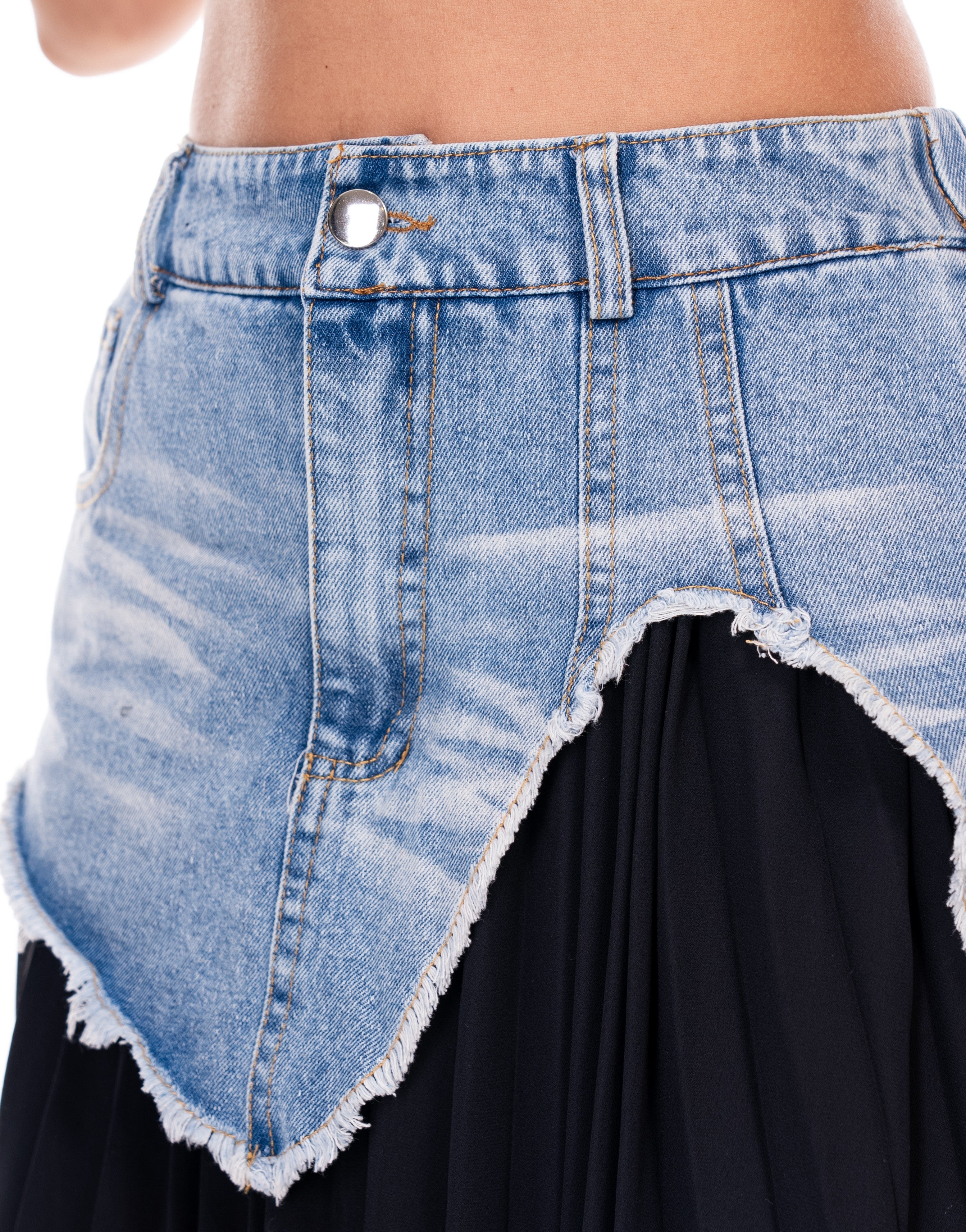 Denim Contrast Skirt