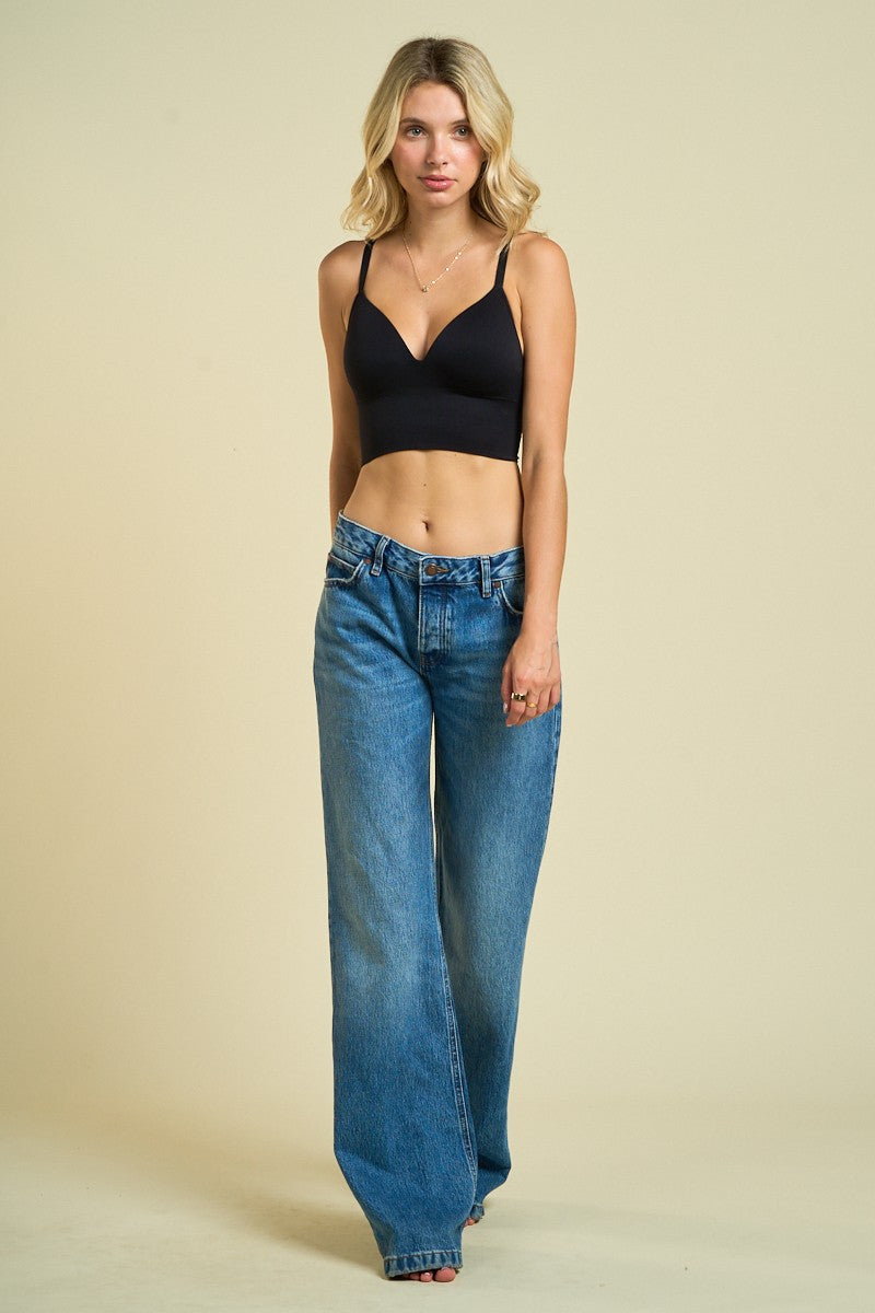 Seamless Deep V Crop Bralette