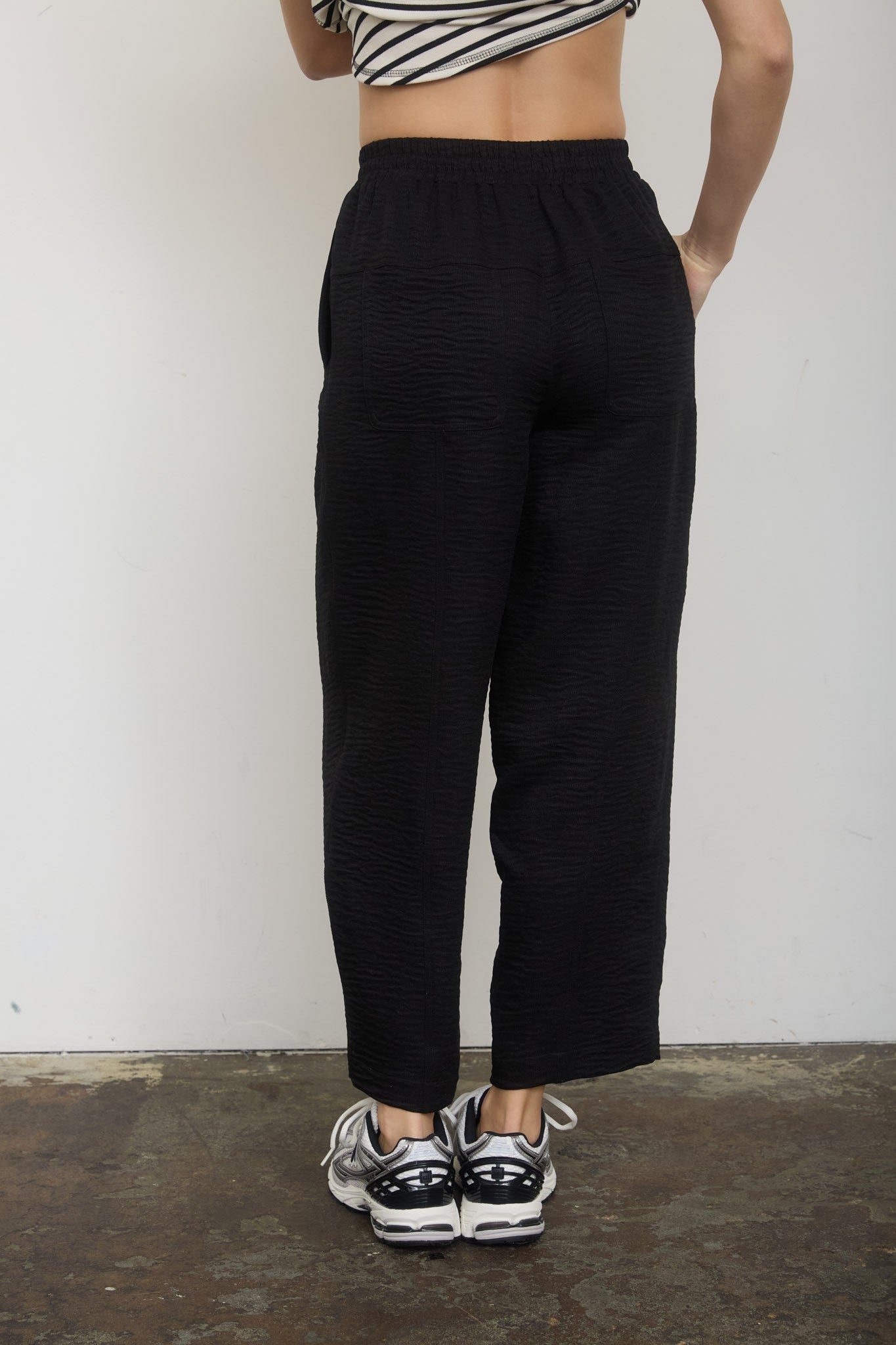 Elastic Waist Front Tie Lounge Pants