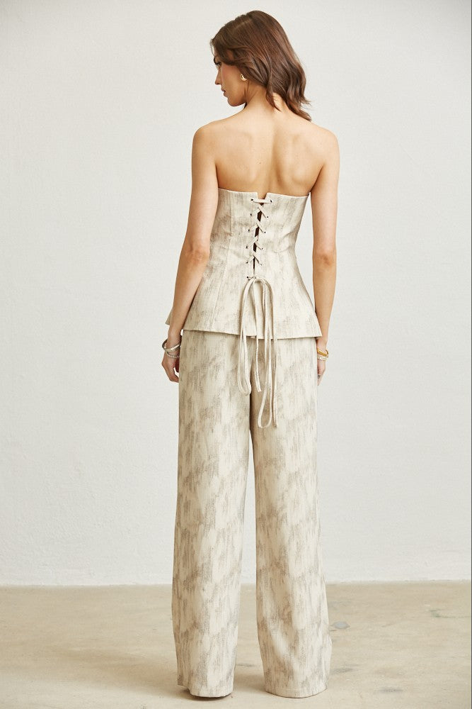 Abstract Structured Corset 2pc Set