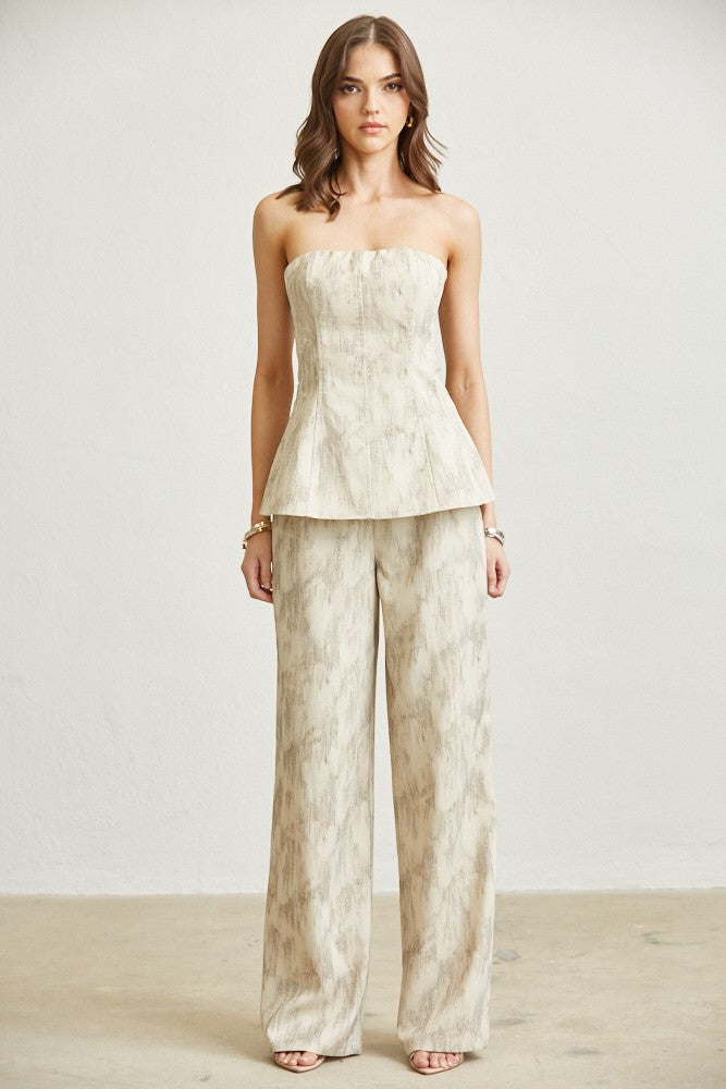 Abstract Structured Corset 2pc Set
