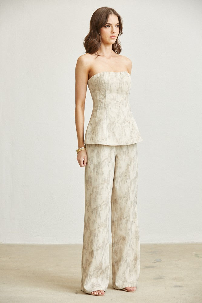 Abstract Structured Corset 2pc Set
