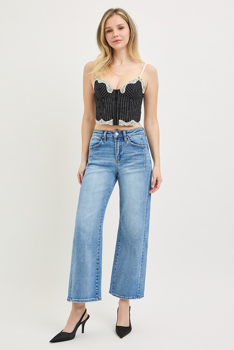 Slouchy Crop Wide Jeans