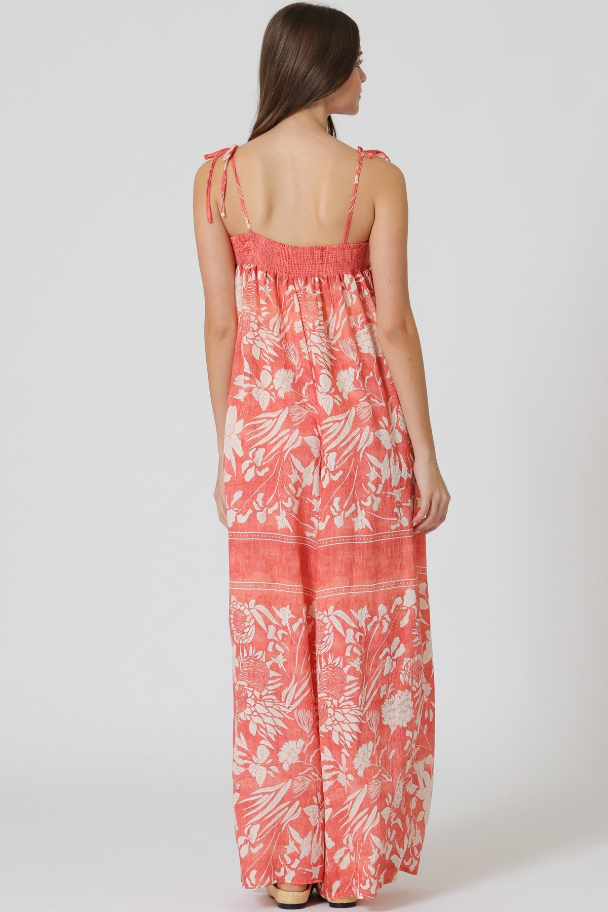 Adjustable Strap Elastic Chest Opening Jumpsuit