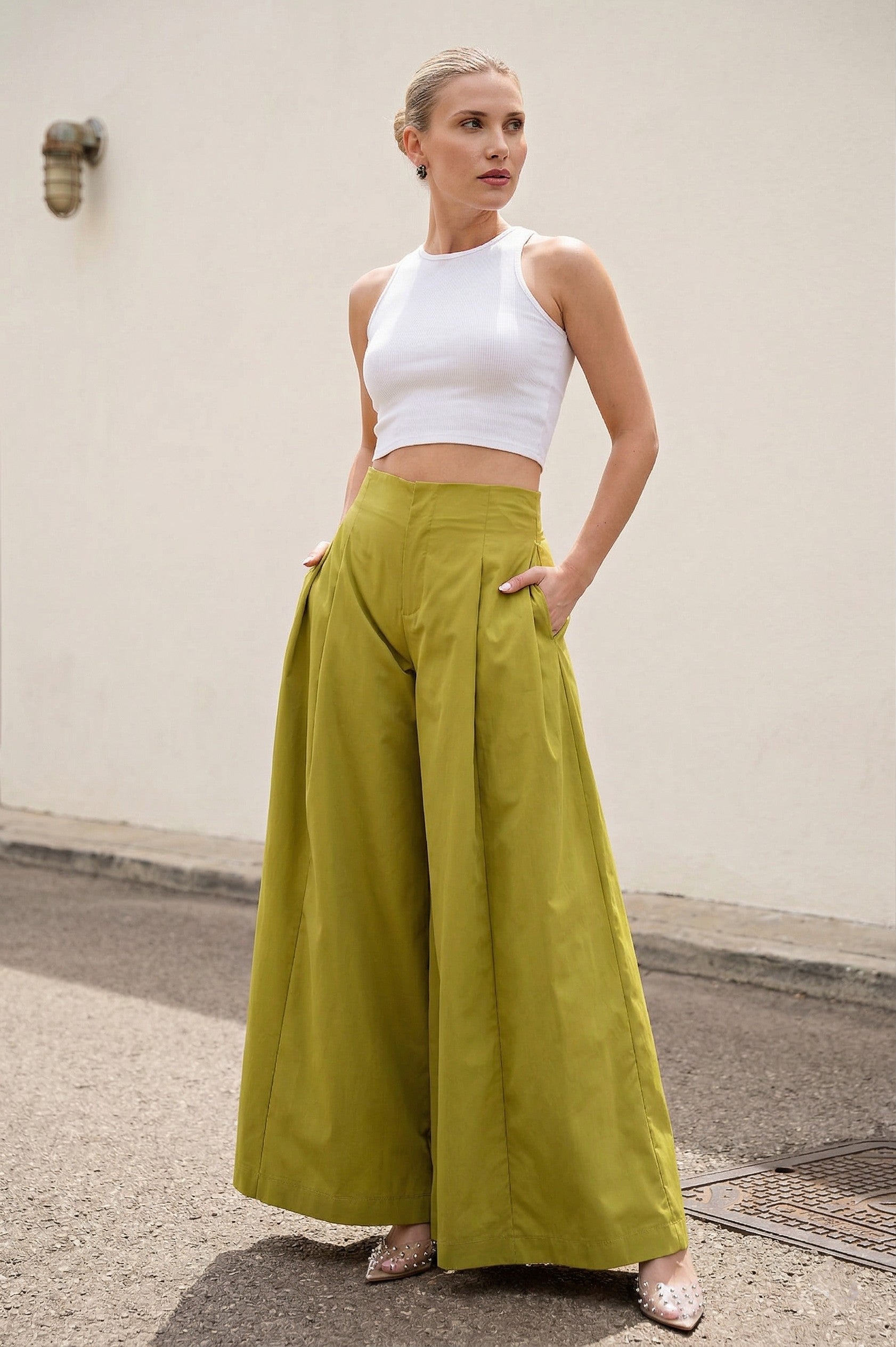 A-line High Waist Palazzo Pants