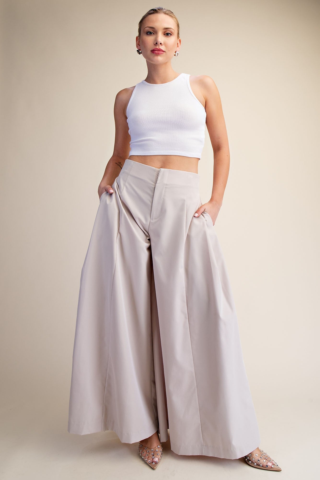 A-line High Waist Palazzo Pants
