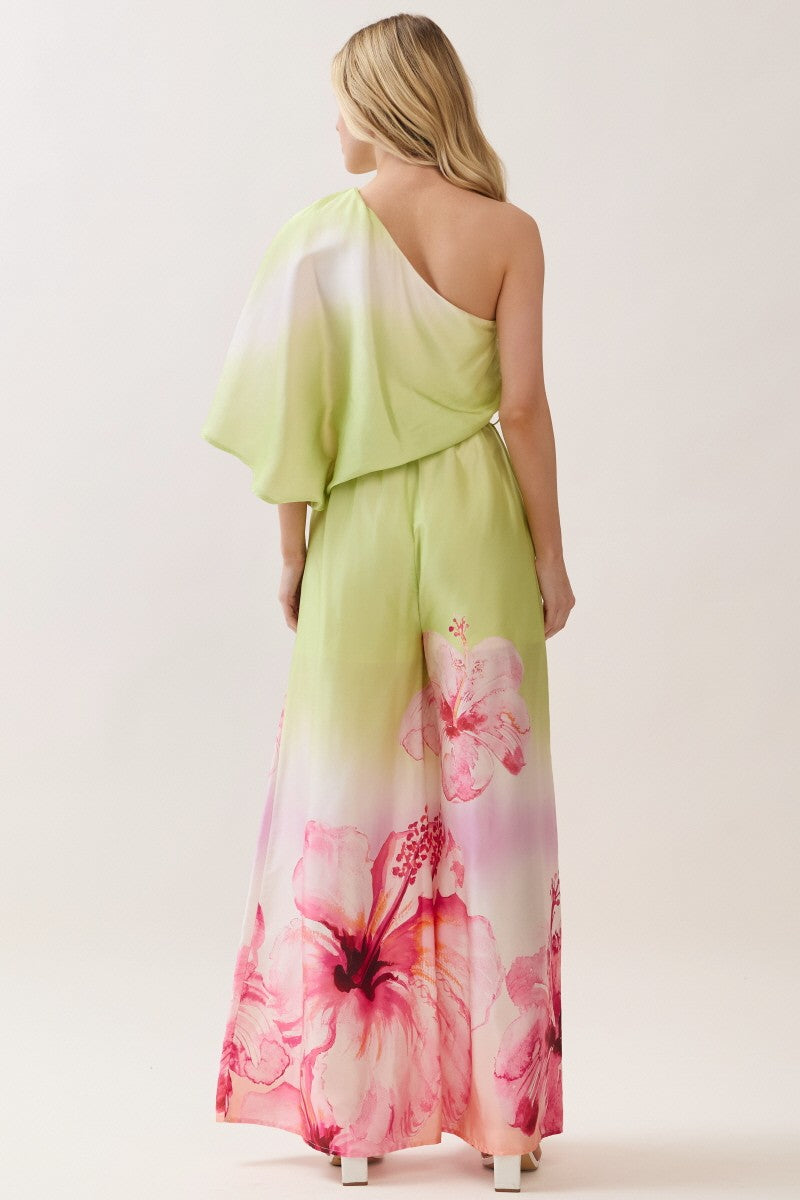 Blush Garden One-Shoulder Jumpsuit