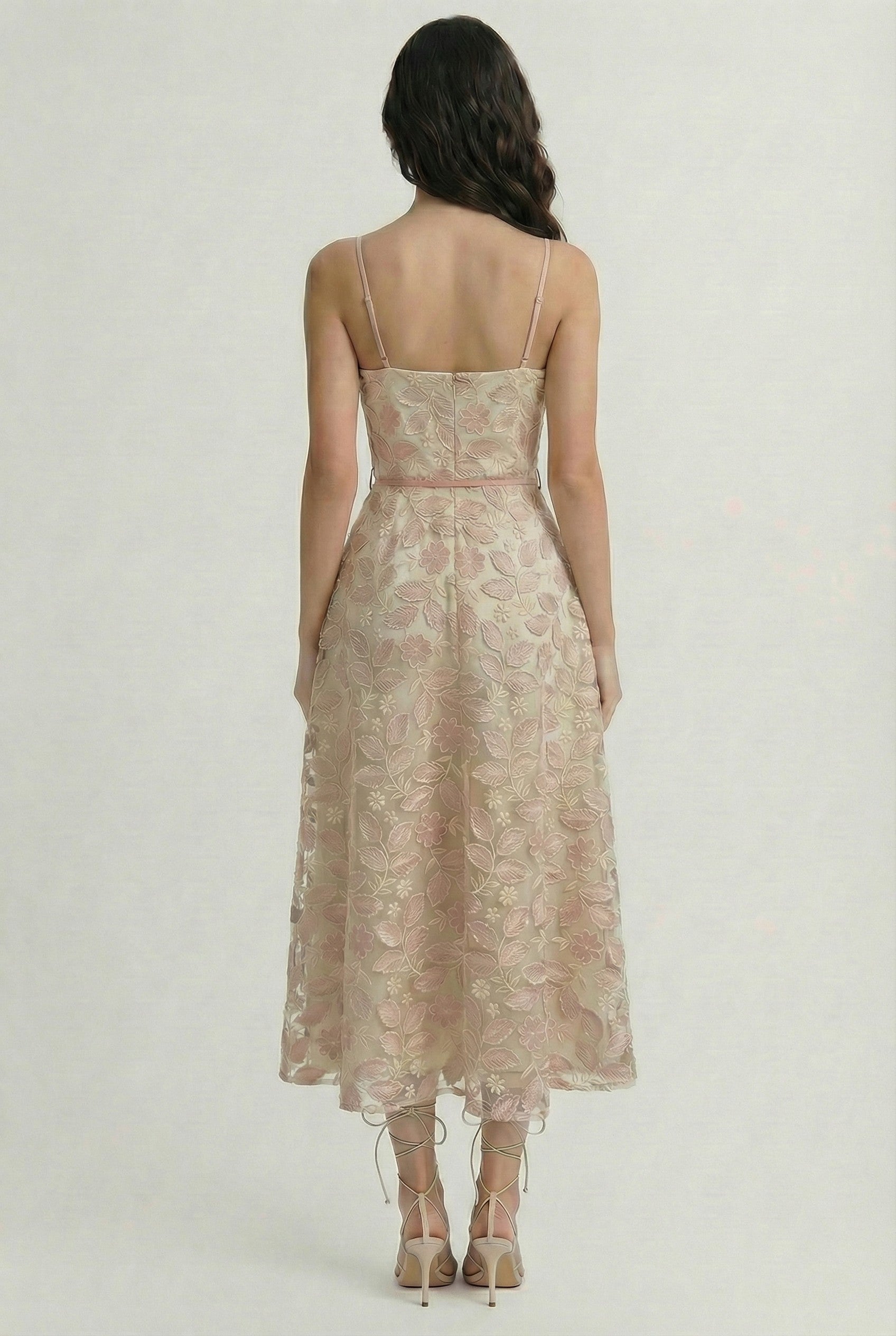 Floral Embroidered Midi Dress