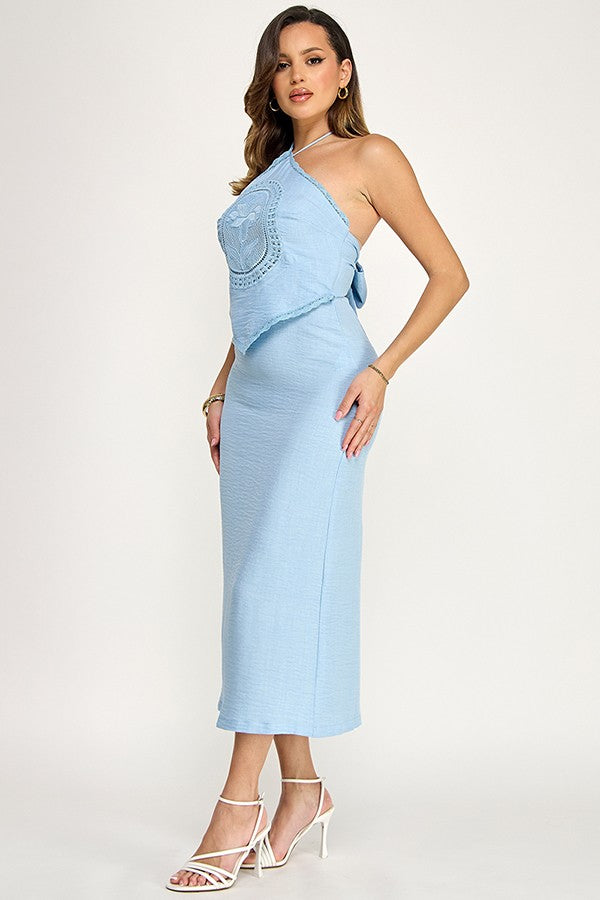 Skyline Halter Midi Dress