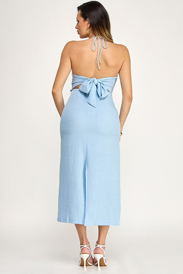 Skyline Halter Midi Dress