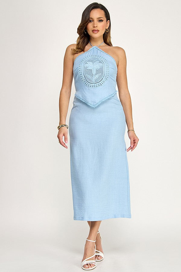 Skyline Halter Midi Dress