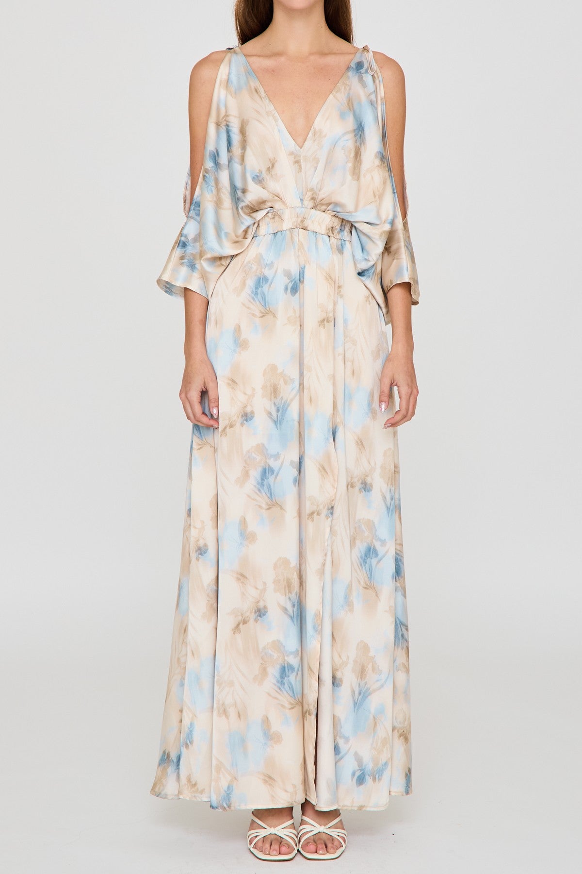 Kimono Cold Shoulder Maxi Dress