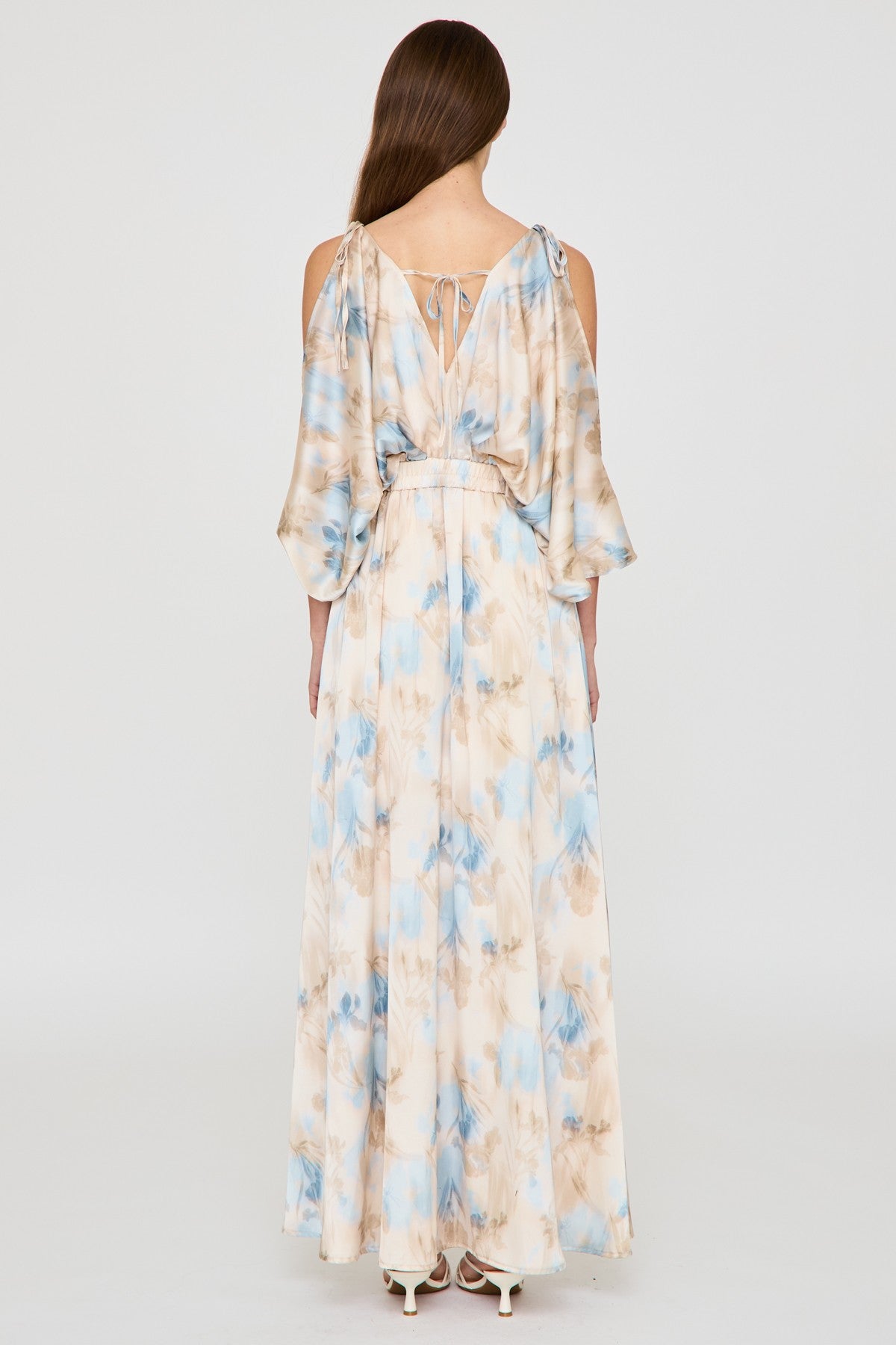 Kimono Cold Shoulder Maxi Dress