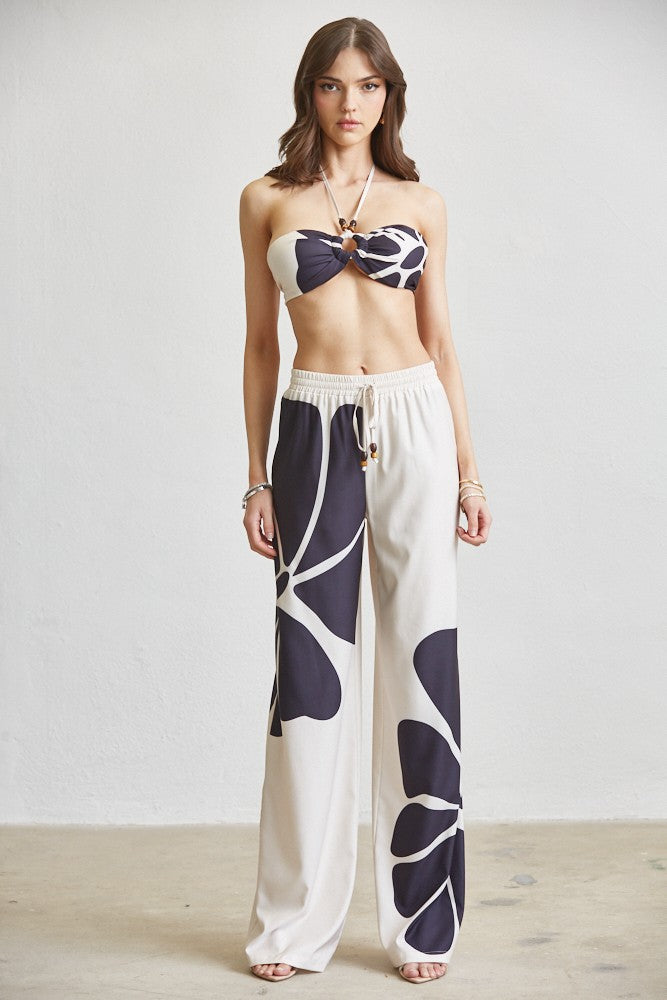 Floral Knot Top Pant 3-pc Set