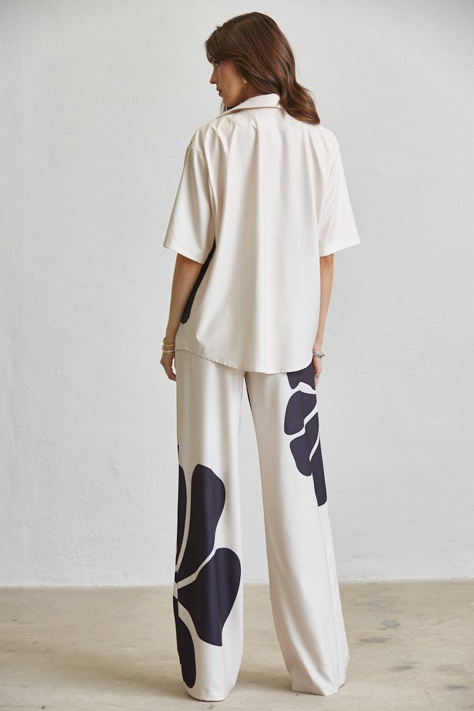 Floral Knot Top Pant 3-pc Set
