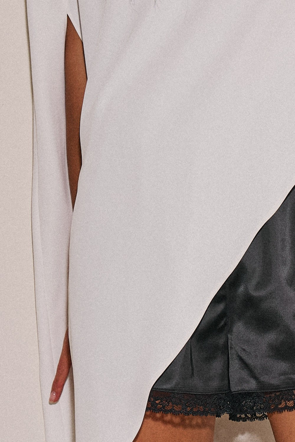 Ladies Woven Oversized Asymmetrical Cape Top