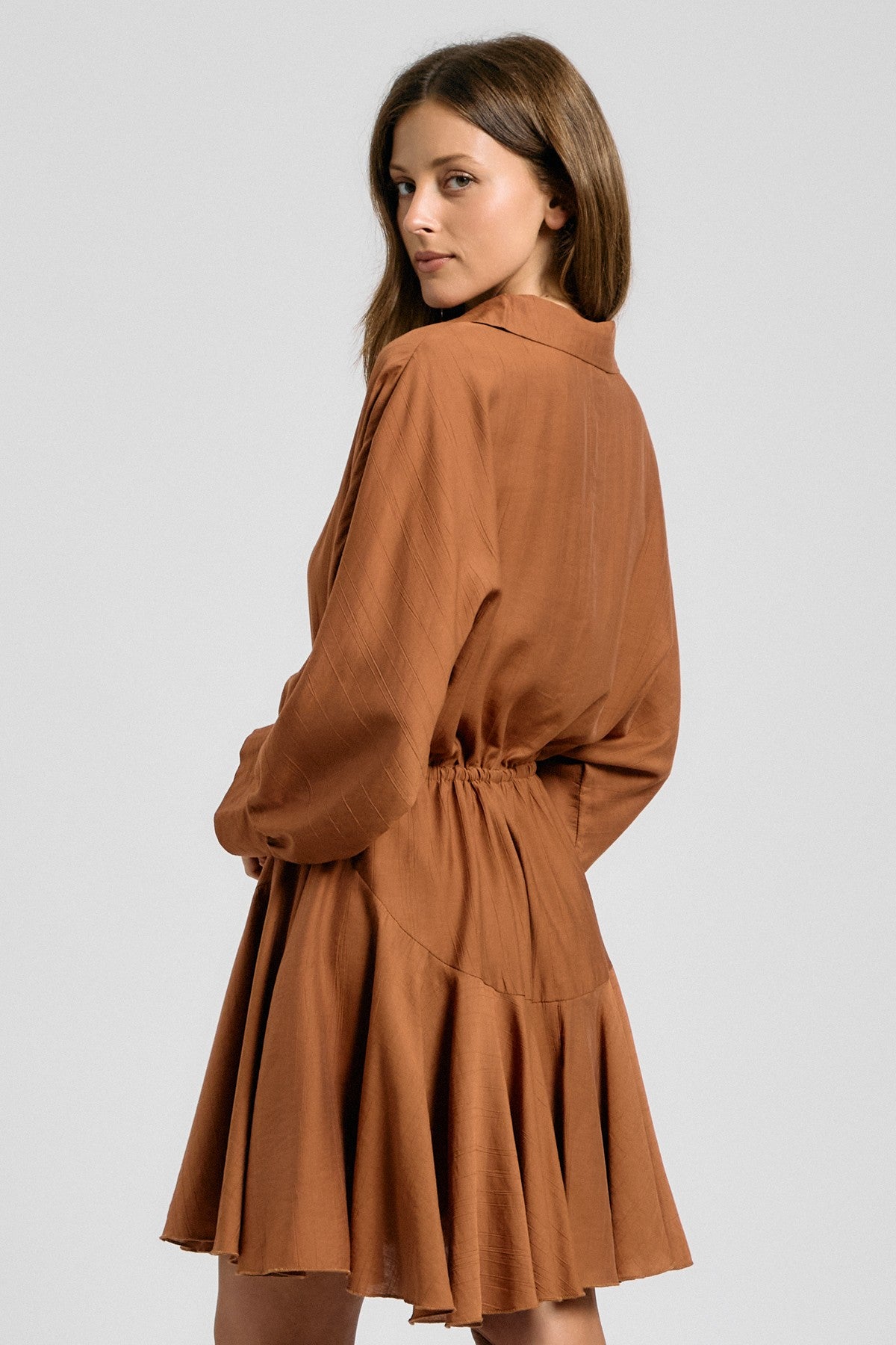 Dolman Sleeve Shirt Mini Dress