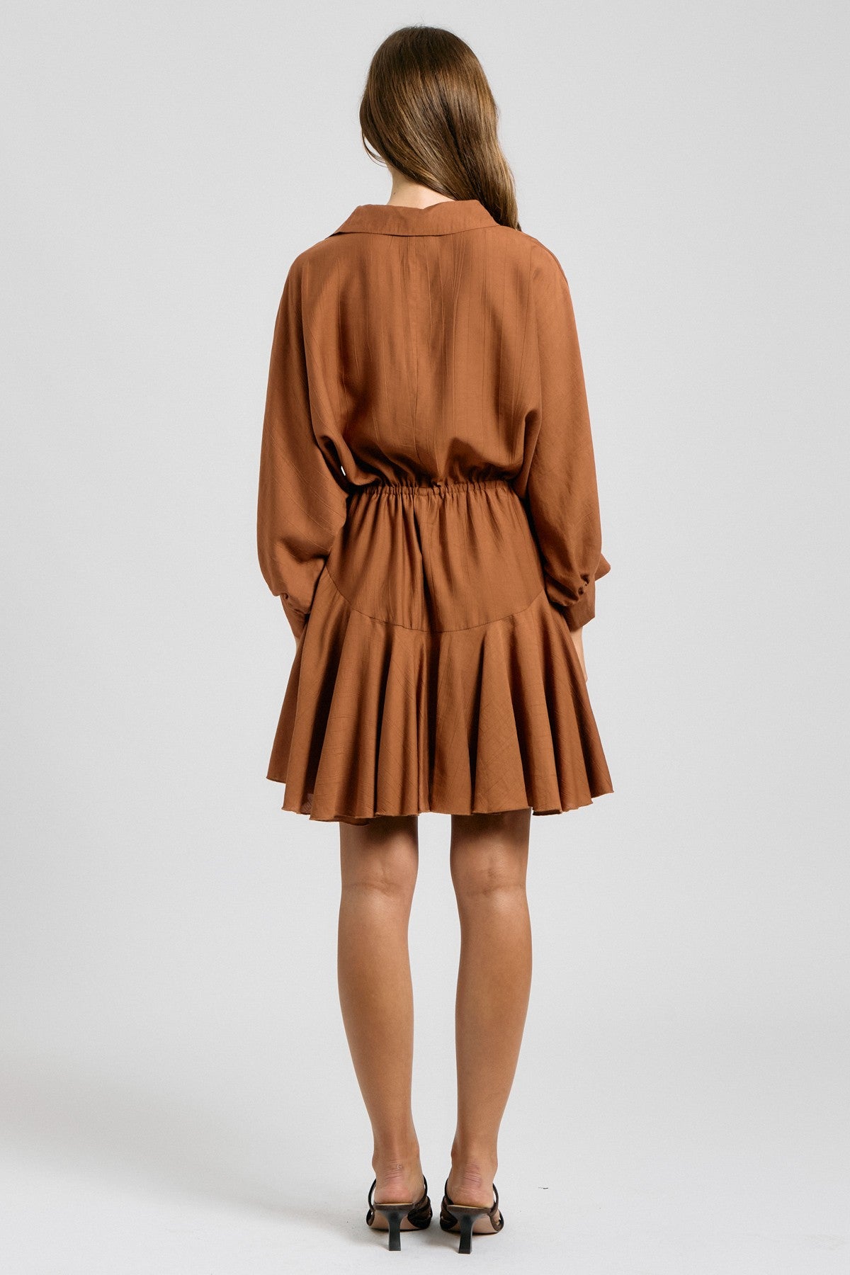 Dolman Sleeve Shirt Mini Dress
