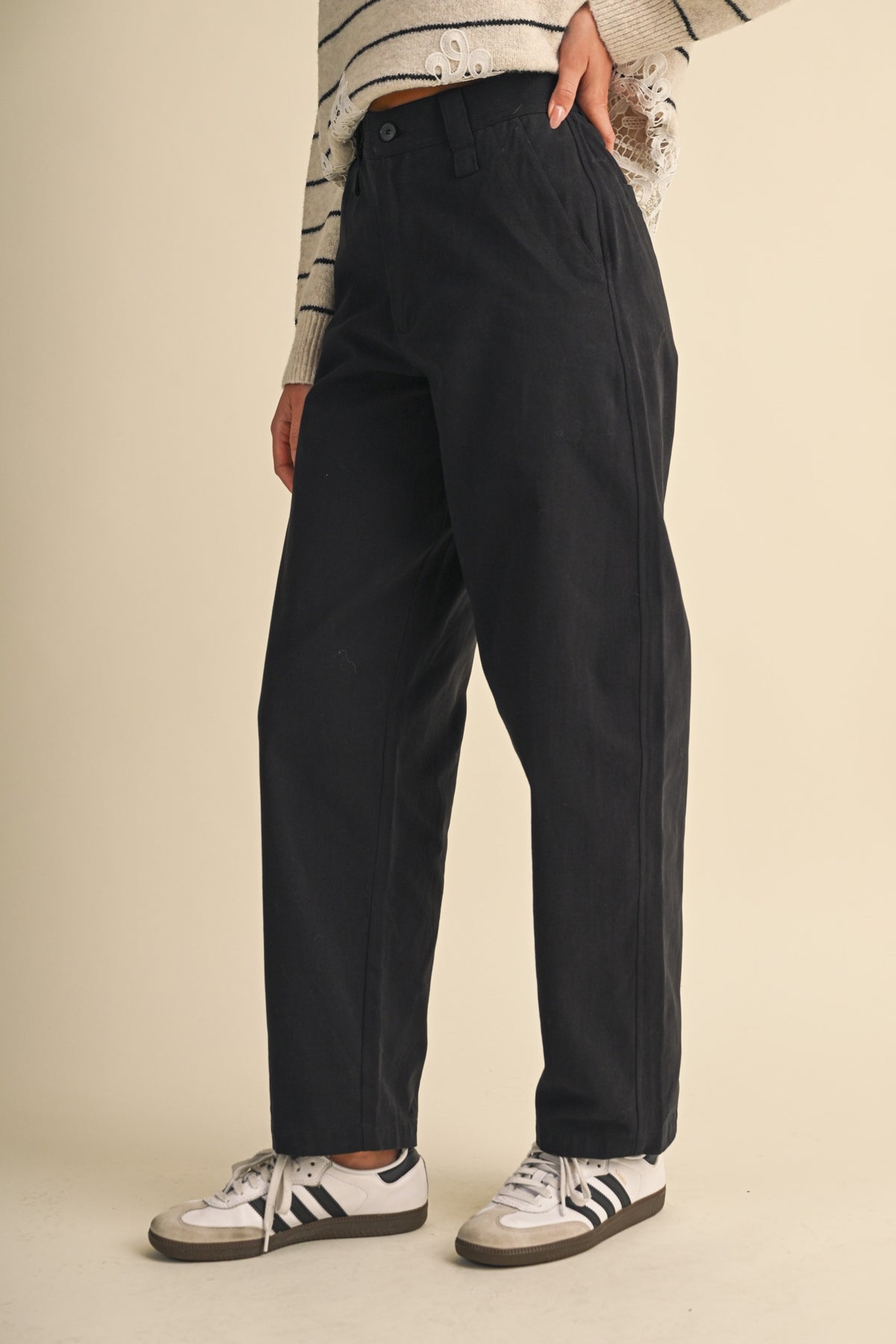 Stretch Twill Straight With Slight Barrel Pants