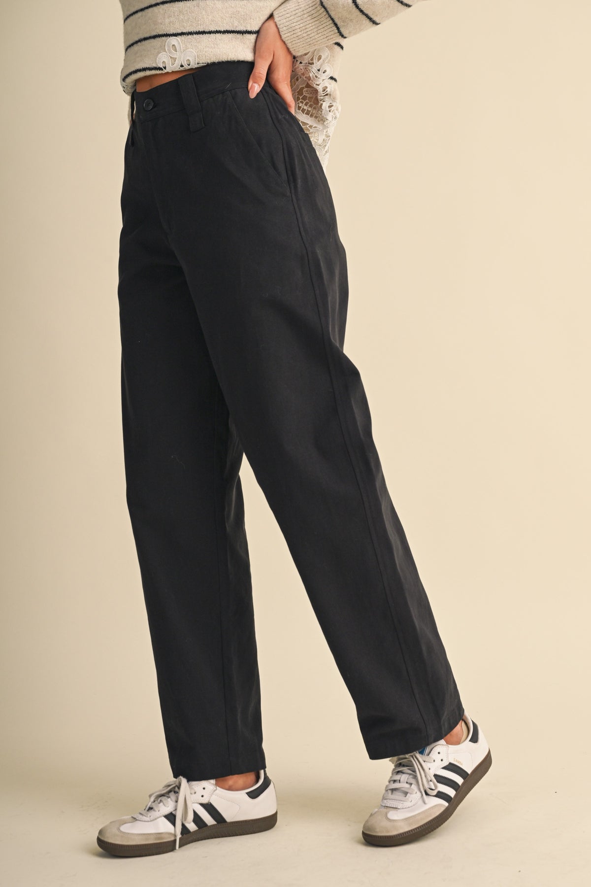 Stretch Twill Straight With Slight Barrel Pants