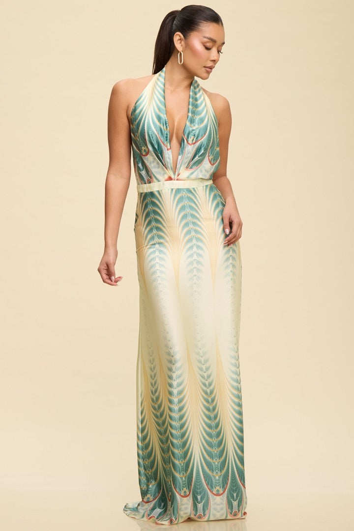 Almara Halter Satin Dress
