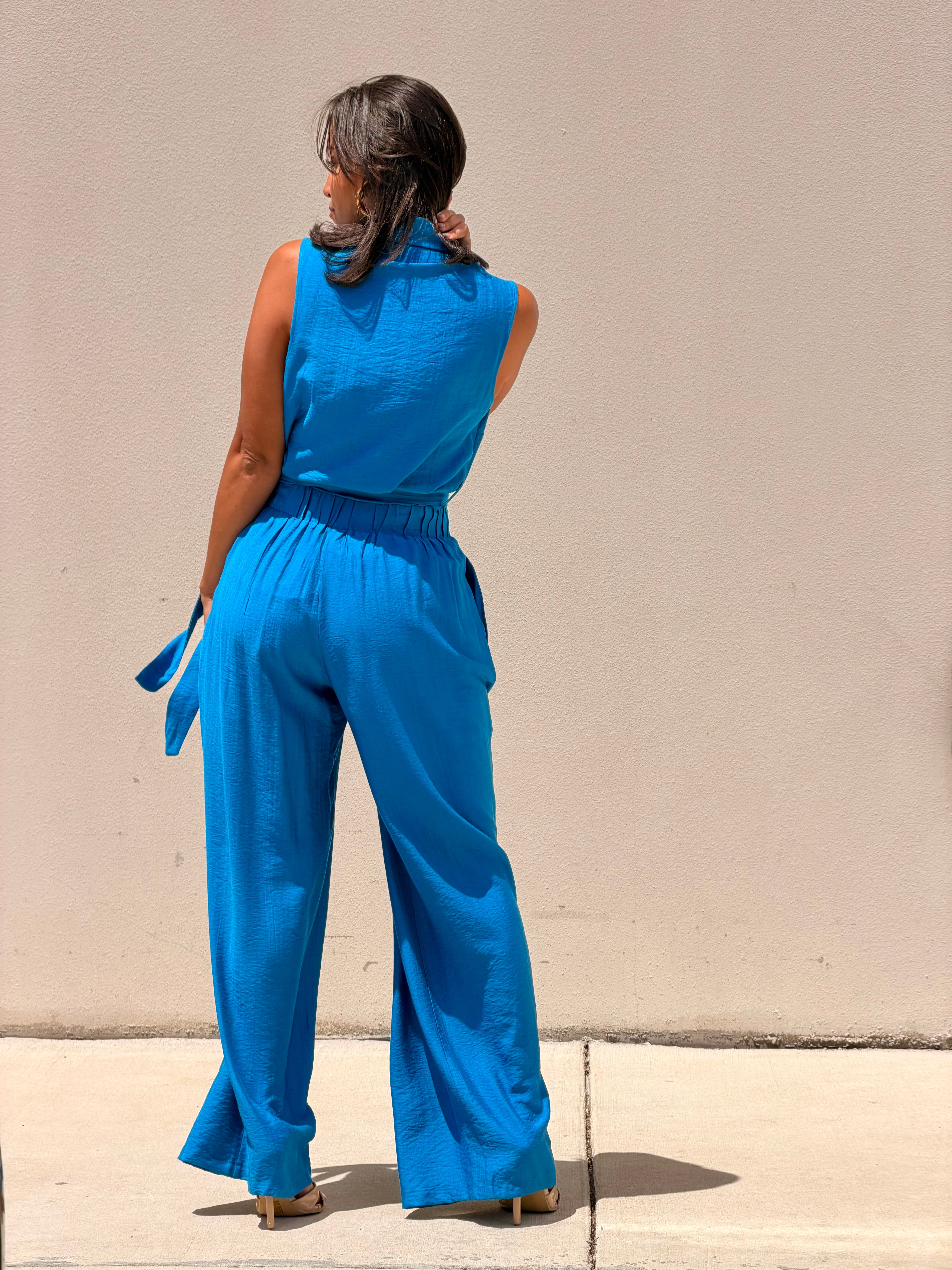 Belted Two Piece Lounge Set