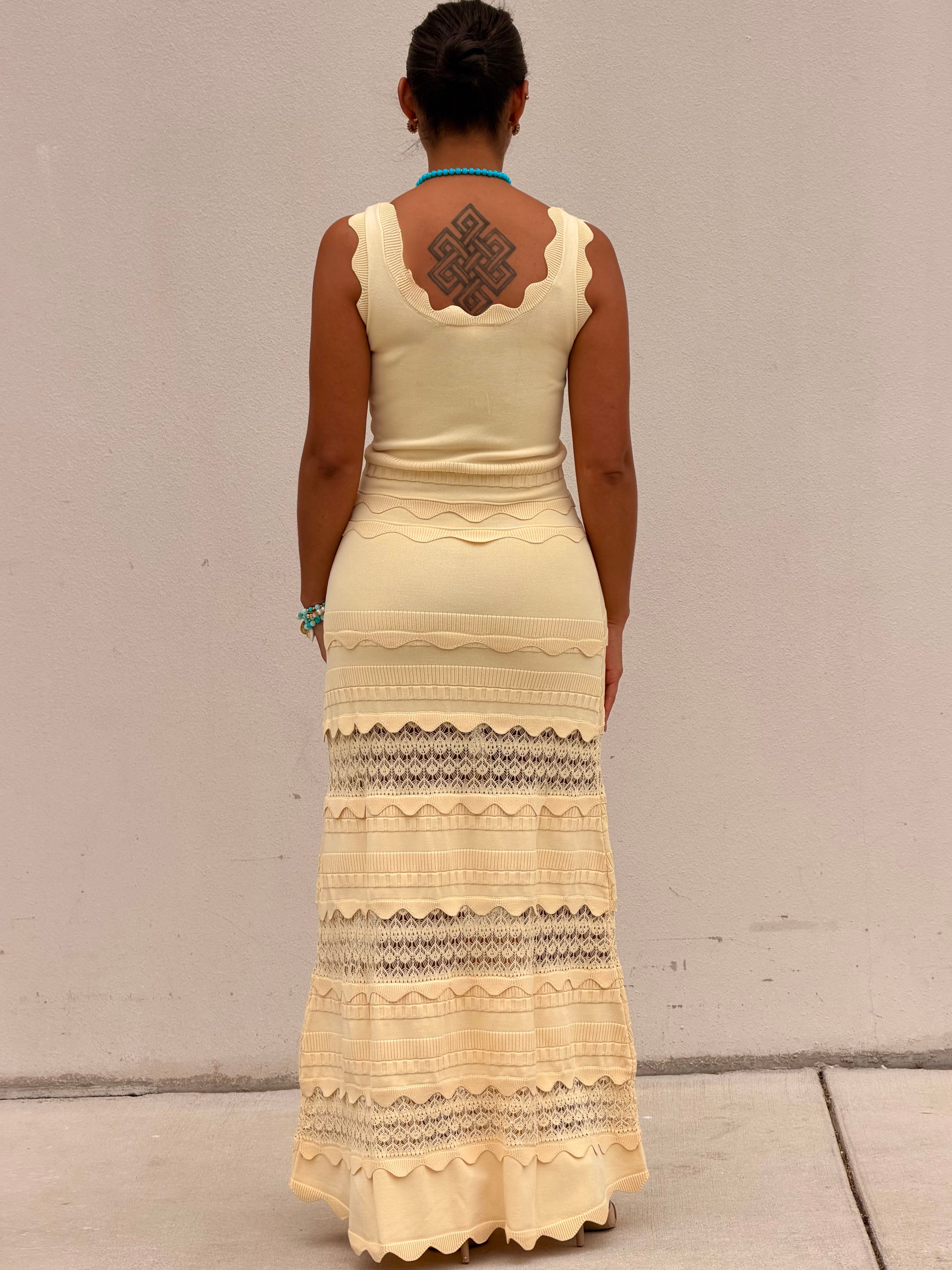 Embroider Square Neck Dress